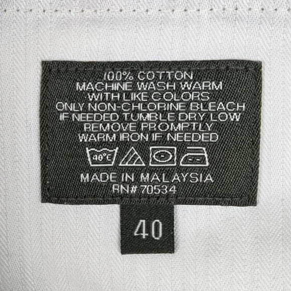 Orvis Mens Pleated Front Chinos Khaki Tan Cotton Straight Leg Pants Size 40 - Picture 4 of 7